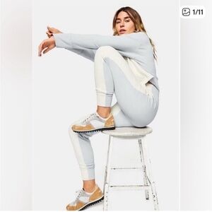 OUTDOOR VOICES Women's Soft Cotton Jogger XS White Grey Dove/Bone Pants NWT